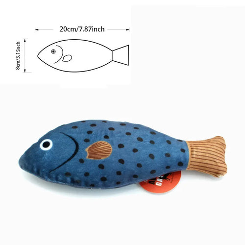 Cat Toy 3D Simulation Fish Catnip Toys Interactive Plush Kitten Cat