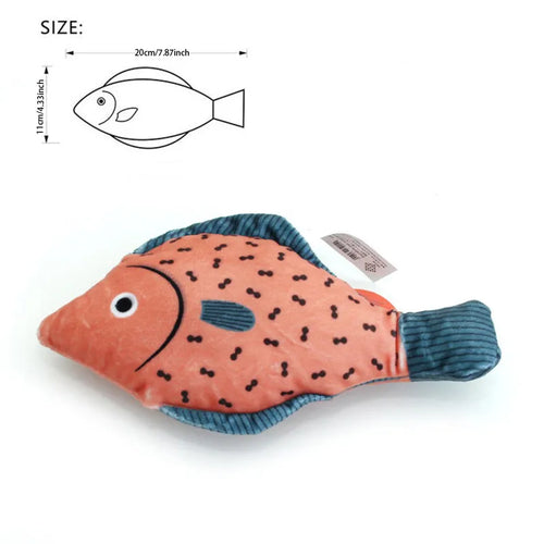 Cat Toy 3D Simulation Fish Catnip Toys Interactive Plush Kitten Cat