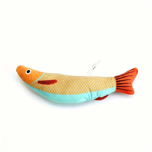 Cat Toy 3D Simulation Fish Catnip Toys Interactive Plush Kitten Cat