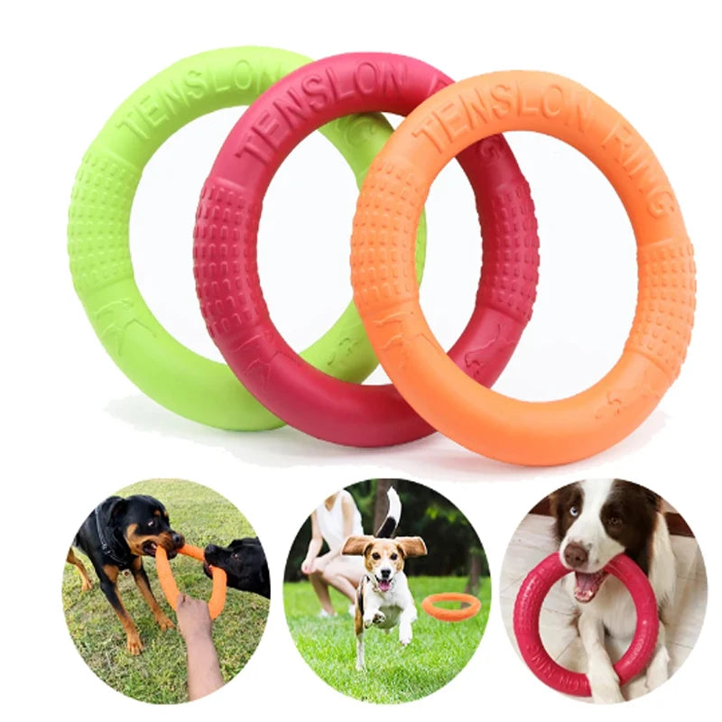 1pc Orange Dog Toys Pet Flying Disk Training Ring Puller EVA