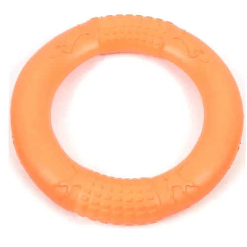 1pc Orange Dog Toys Pet Flying Disk Training Ring Puller EVA