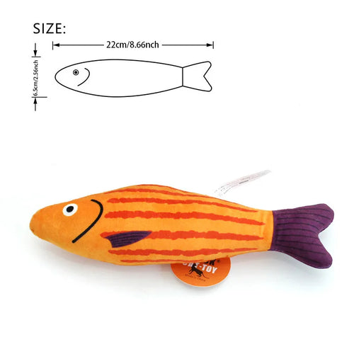 Cat Toy 3D Simulation Fish Catnip Toys Interactive Plush Kitten Cat