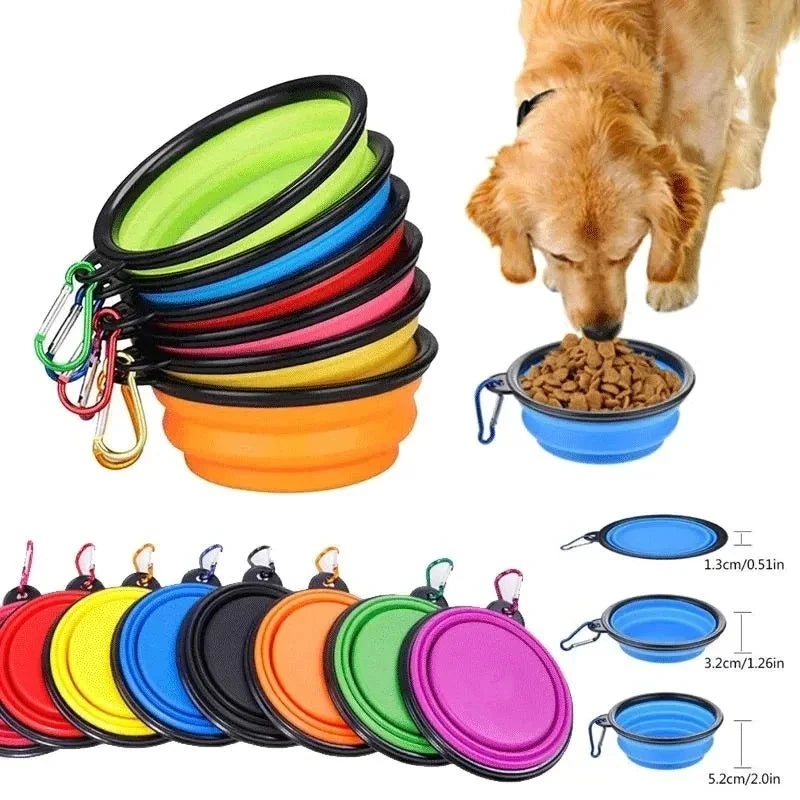 350mL Pet Folding Bowl Dog Supplies Outdoor Travel Portable Bowl